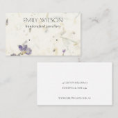 Floral Handmade Paper Textuur Stud Earring Display Visitekaartje (Voorkant / Achterkant)