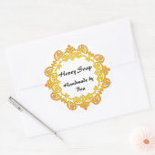 Floral  Handmade Soap Labels Yellow (Envelop)