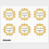Floral  Handmade Soap Labels Yellow (Vel)