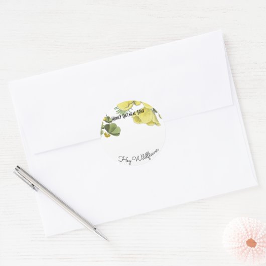 Floral Handmade Zeep Label (Envelop)