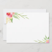 Floral Handwriting geannuleerd Weddenschap Kaart (Achterkant)