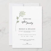 Floral Happily Ever After Party Wedding Reception Kaart (Voorkant)