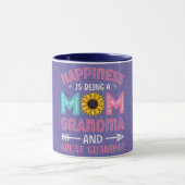 Floral Happiness is mama en oma Coffee Mok (Midden)