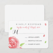 Floral Happiness RSVP Kaartje (Voorkant / Achterkant)