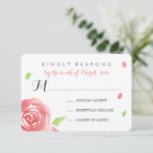 Floral Happiness RSVP Kaartje (Staand voorkant)