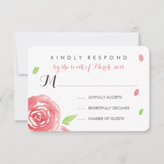 Floral Happiness RSVP Kaartje (Voorkant)