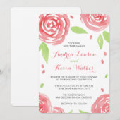 Floral Happiness Wedding Kaart (Voorkant / Achterkant)