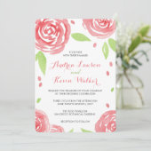 Floral Happiness Wedding Kaart (Staand voorkant)