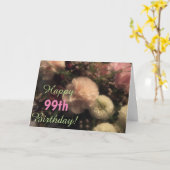 Floral Happy 99th Mom Boeket Happy Birthday Kaart (Gele Bloem)