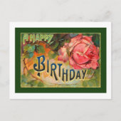 Floral Happy Birthday Briefkaart (Voorkant)