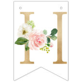 Floral Happy Birthday Bunting Flags, Banner (Tweede vlag)