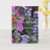  Floral  "Happy Birthday" Customizable Card Kaart (Gele Bloem)