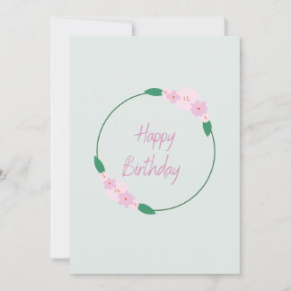 Floral Happy Birthday-kaart Kaart