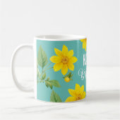 Floral Happy Birthday Koffiemok (Links)