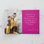 Floral Happy Birthday Mam Foto Inside Kaart (Binnen)