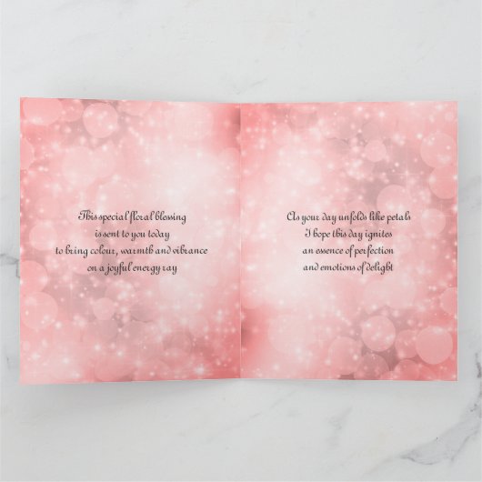 Floral Happy Birthday Mom Kaart (Binnen)