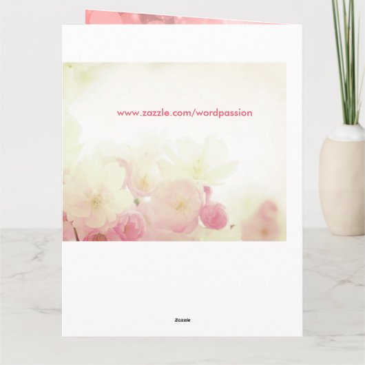 Floral Happy Birthday Mom Kaart (Achterkant)