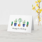 Floral Happy Birthday Wenskaart Kaart (Gele Bloem)