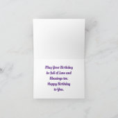 Floral Happy Birthday Wenskaart Kaart (Binnen)