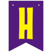 Floral Happy Birthday Yellow & Paars Vlaggetjes (Tweede vlag)