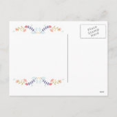 Floral Happy Easter Briefkaart (Achterkant)