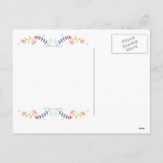 Floral Happy Easter Briefkaart (Achterkant)