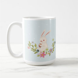 Floral Happy Easter Day Event Custom Rabbit Koffiemok