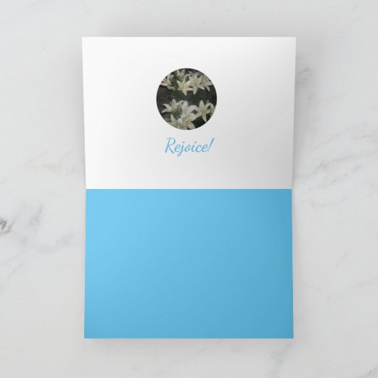 Floral Happy Easter Verheug Lily Cluster Kaart (Binnen)