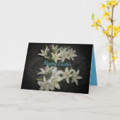 Floral Happy Easter Verheug Lily Cluster Kaart (Gele Bloem)