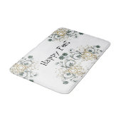 Floral Happy Feet Bathroom Bath Mat (Gekanteld)