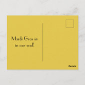 Floral Happy Mardi Gras uit New Orleans Briefkaart (Achterkant)
