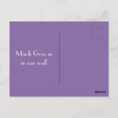 Floral Happy Mardi Gras uit New Orleans Briefkaart (Achterkant)