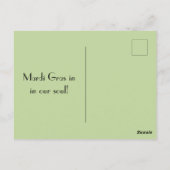 Floral Happy Mardi Gras uit New Orleans Briefkaart (Achterkant)