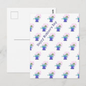 Floral Happy Moederdag Briefkaart (Voorkant / Achterkant)