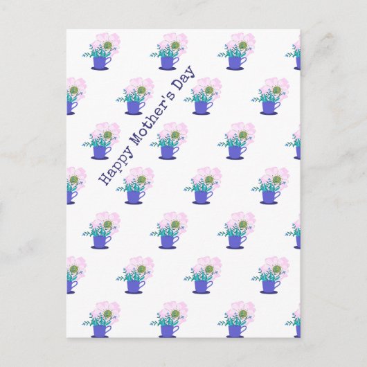 Floral Happy Moederdag Briefkaart (Voorkant)