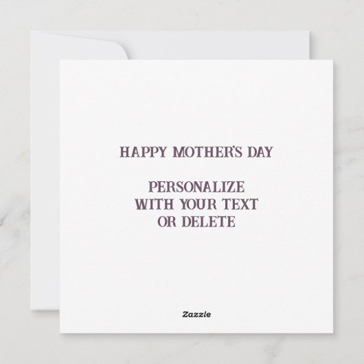 Floral Happy Moederdag Elegant Boho Chic Custom Feestdagenkaart (Achterkant)