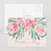 Floral Happy Moederdag Feestdagenkaart (Voorkant / Achterkant)
