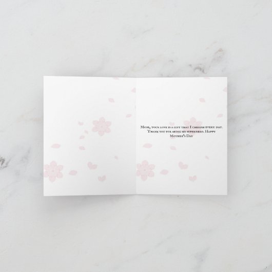 Floral Happy Moederdag Kaart (Binnen)