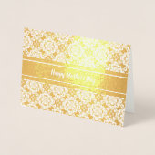 Floral Happy Moederdag met aangepaste tekst Folie Kaarten (Voorkant)