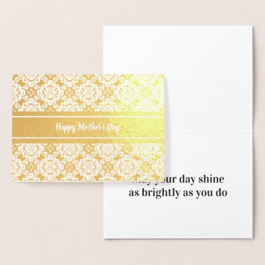 Floral Happy Moederdag met aangepaste tekst Folie Kaarten (Display)