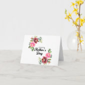 Floral Happy Moederdag met tekst binnen Kaart (Gele Bloem)
