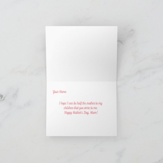 Floral Happy Moederdag met tekst binnen Kaart (Binnen)