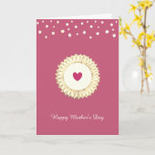 Floral Happy Moederdag over Roos Gold Kaart (Gele Bloem)