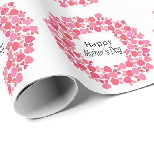 Floral Happy Mothers Day Cadeaupapier (Rol Hoek)