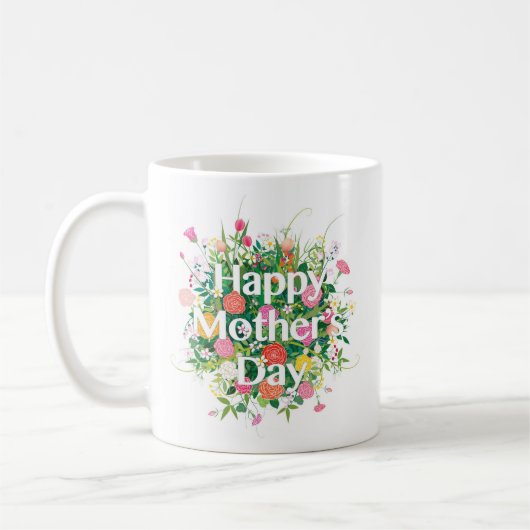 Floral Happy Mothers Day | FEESTDAGEN Koffiemok (Links)