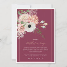 Floral Happy Mothers Day Kaart Elegant Cadeau voor