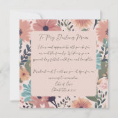 Floral Happy Mothers Day Moeder Wenskaart (Achterkant)