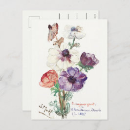  Floral Happy Nieuwjaar Feestdagenkaart