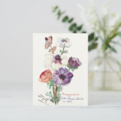  Floral Happy Nieuwjaar Feestdagenkaart (Staand voorkant)