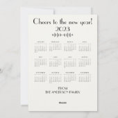  Floral Happy Nieuwjaar Feestdagenkaart (Achterkant)